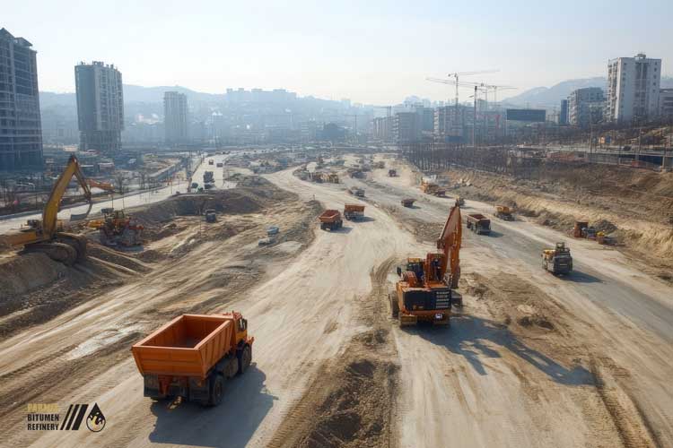 bitumen for large-scale construction